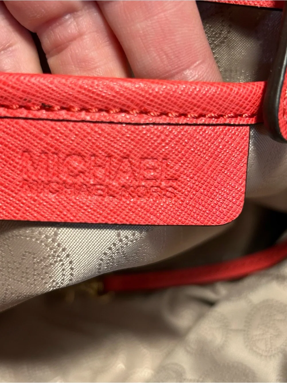 Michael Kors Cindy Coral Medium Satchel Crossbody Strap